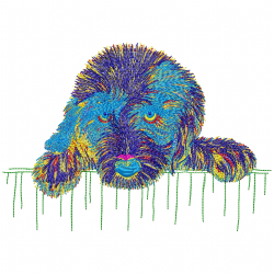 Dogs Embroidery Design 3 Dogs Embroidery Design 3